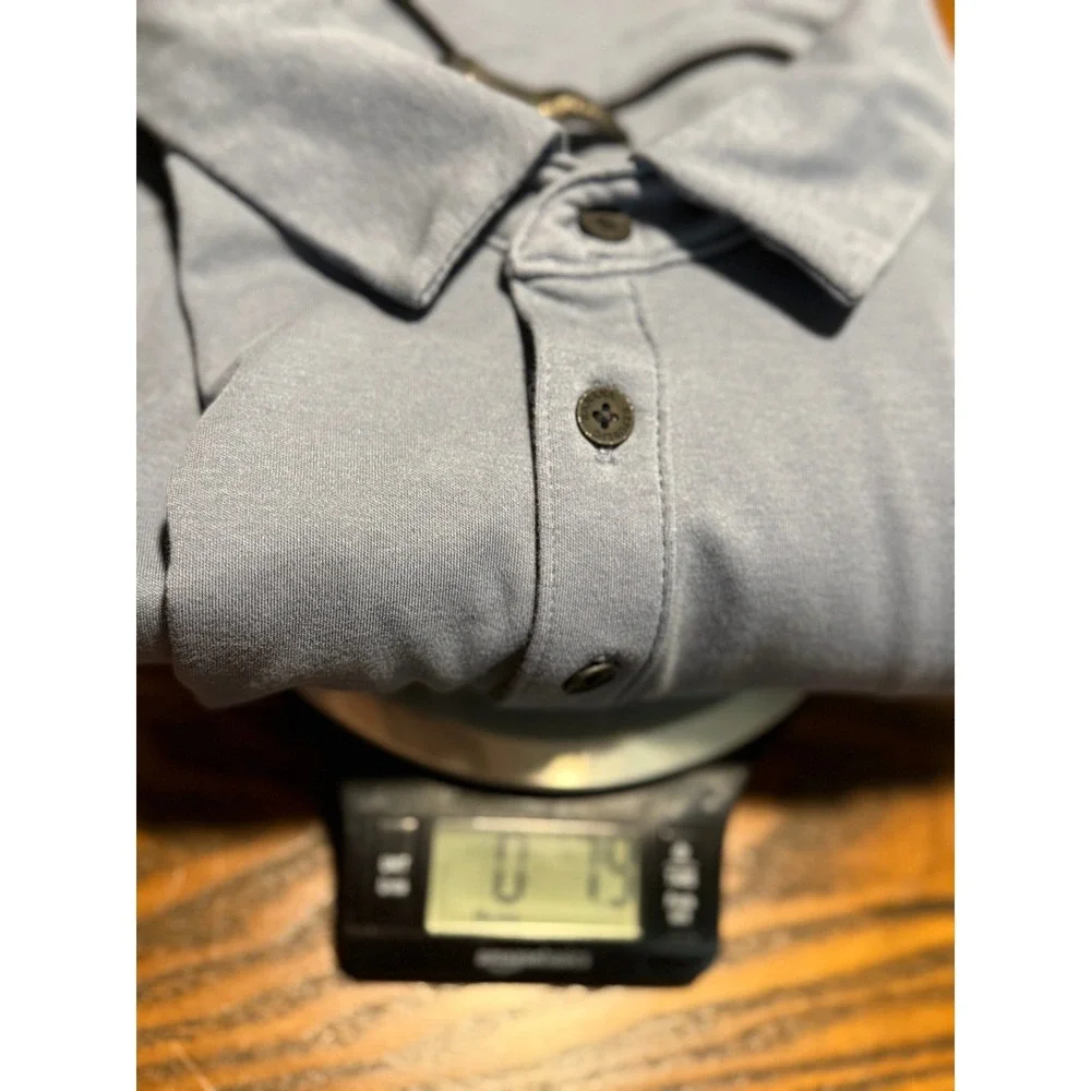 Banana Republic Men's XL Polo Shirt Slate Blue Short Sleeve‎ Cotton Golf Top